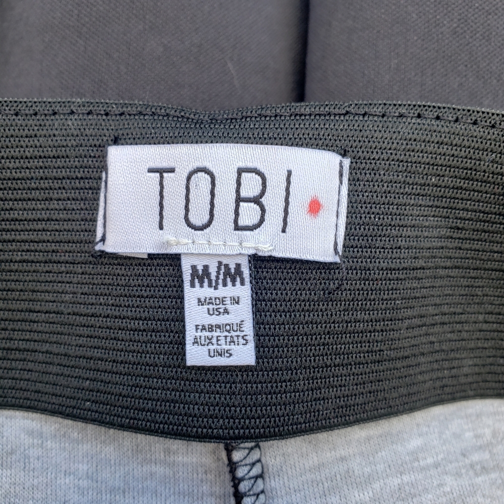 Skirt Scuba Black Stretch Skater Full Sz M TOBI - Picture 10 of 11